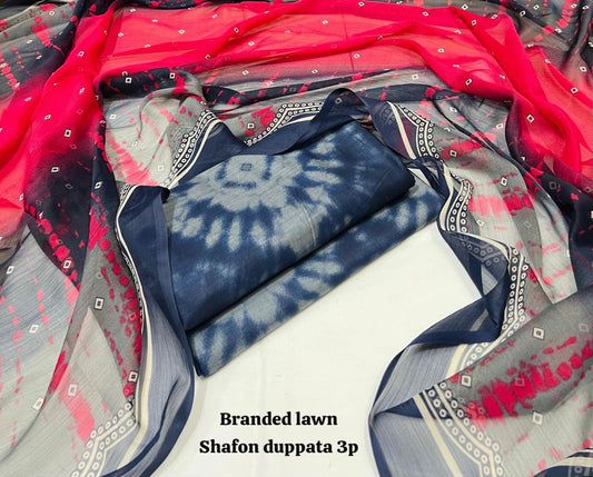 Lawn 3PC – Chiffon Dupatta – D-103