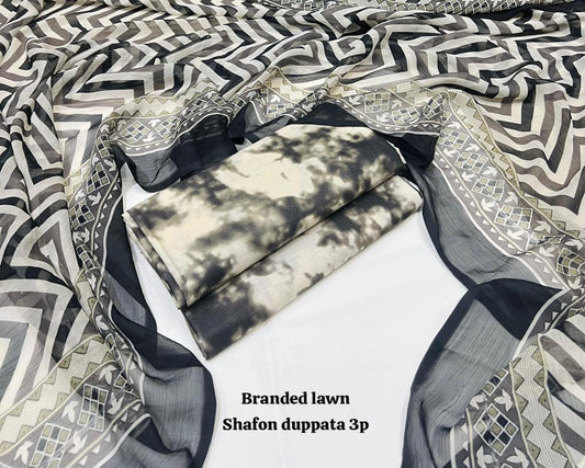 Lawn 3PC – Chiffon Dupatta – D-104
