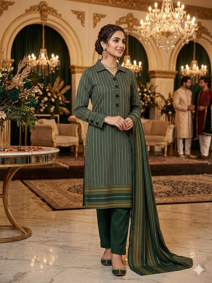 Lawn 3pc Multani Khaddi | Green