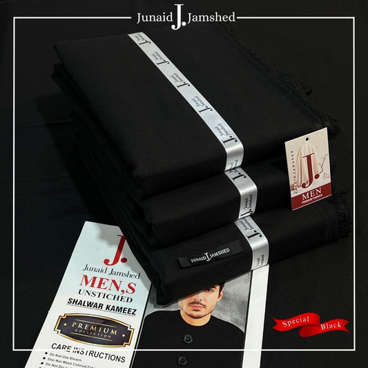 J. Junaid Jamshed – Special Black Wash & Wear Suit for Men