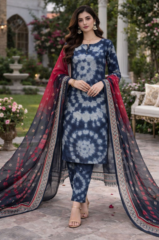 Lawn 3PC – Chiffon Dupatta – D-103