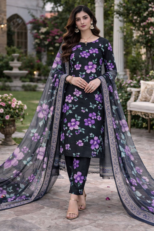 Lawn 3PC – Chiffon Dupatta – D-105