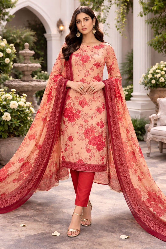 Lawn 3PC – Chiffon Dupatta – D-111