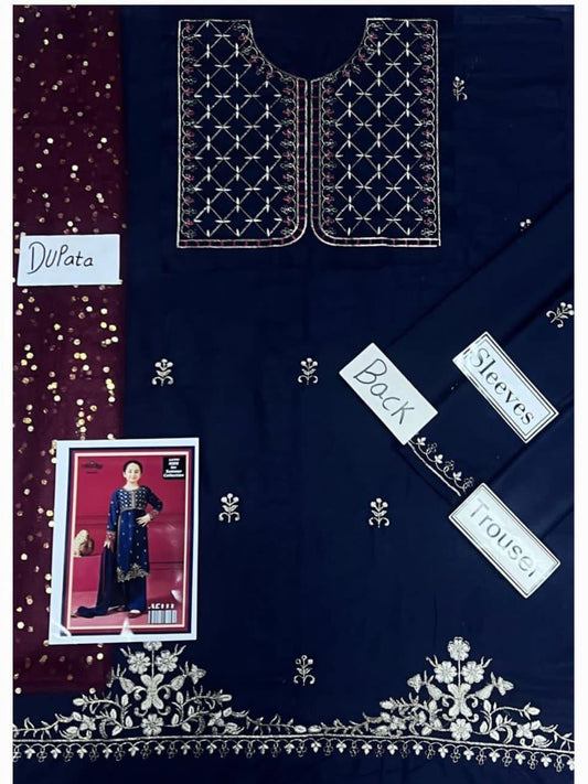 Kids Embroidered Lawn 3-Piece Suit – Summer Collection D-30