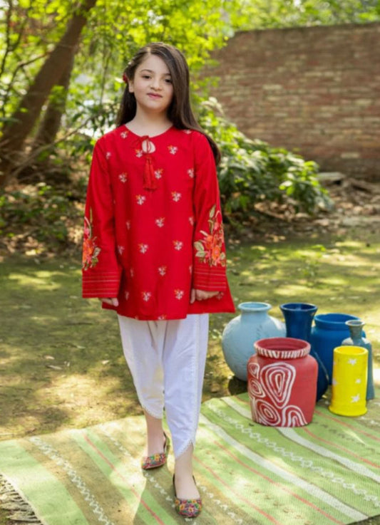 Kids Embroidered Lawn 3-Piece Suit – Summer Collection D-29