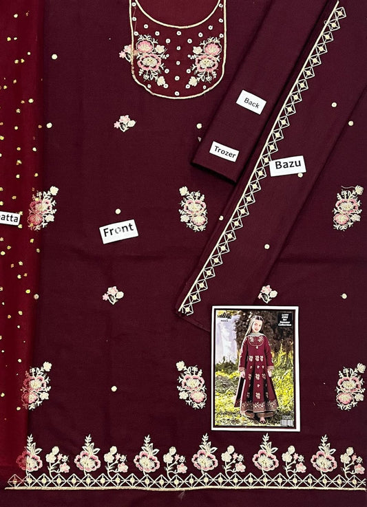 Kids Embroidered Lawn 3-Piece Suit – Summer Collection D-28