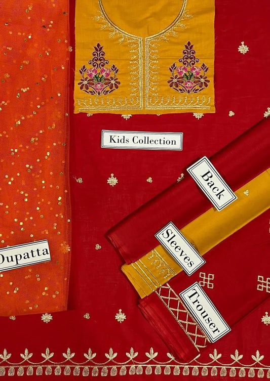 Kids Embroidered Lawn 3-Piece Suit – Summer Collection D-03